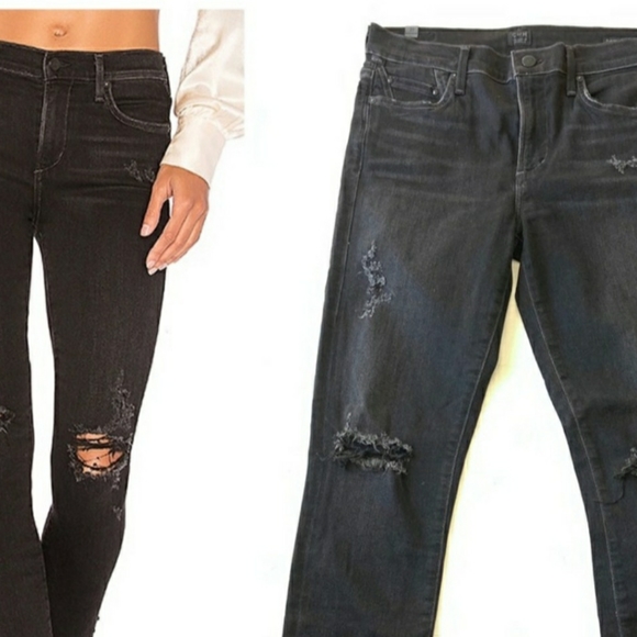 Citizens of Humanity Rocket Skinny High-Rise Distressed 25 W 24 Jean In Porter - Picture 4 of 9
